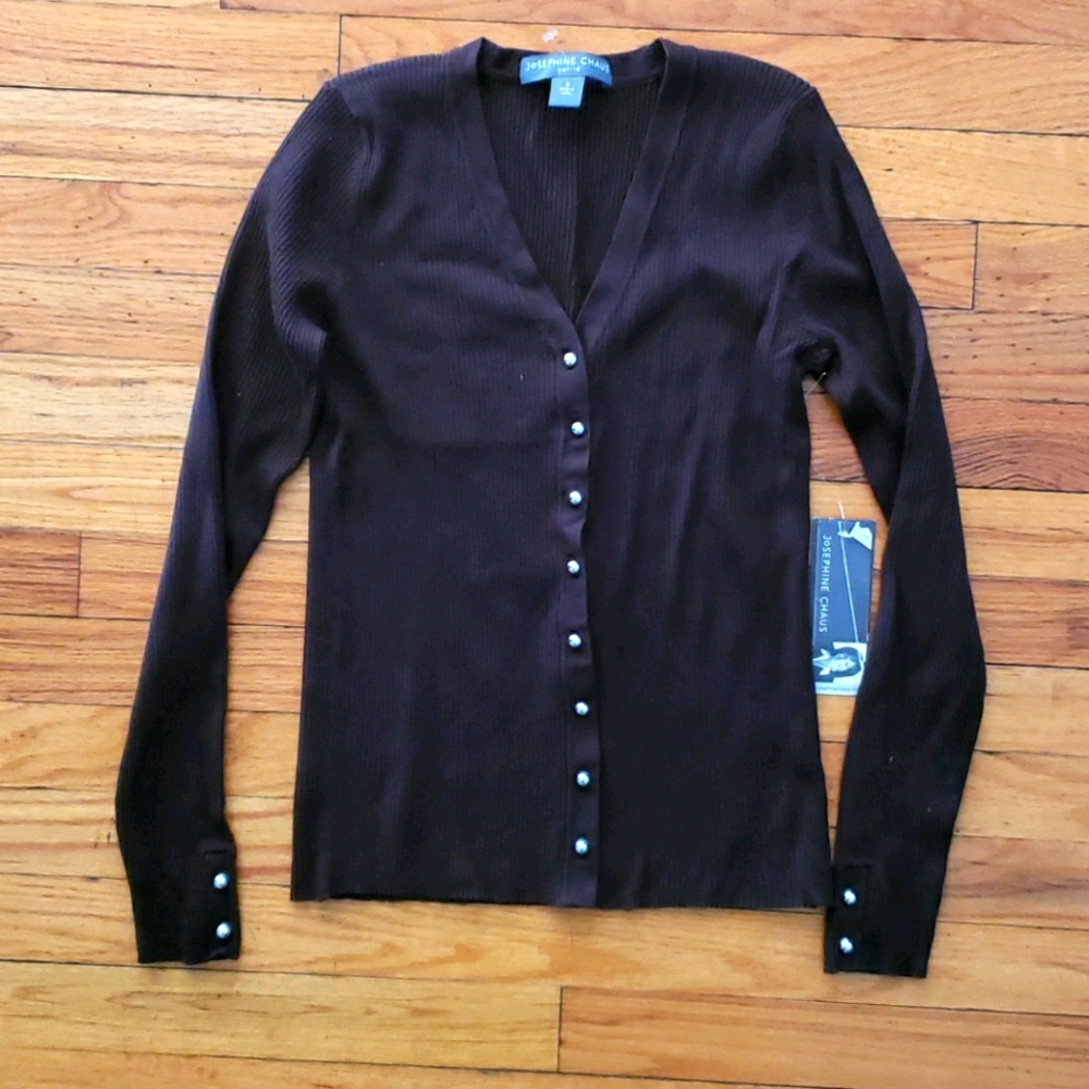 Y2K ribbed knit cardigan